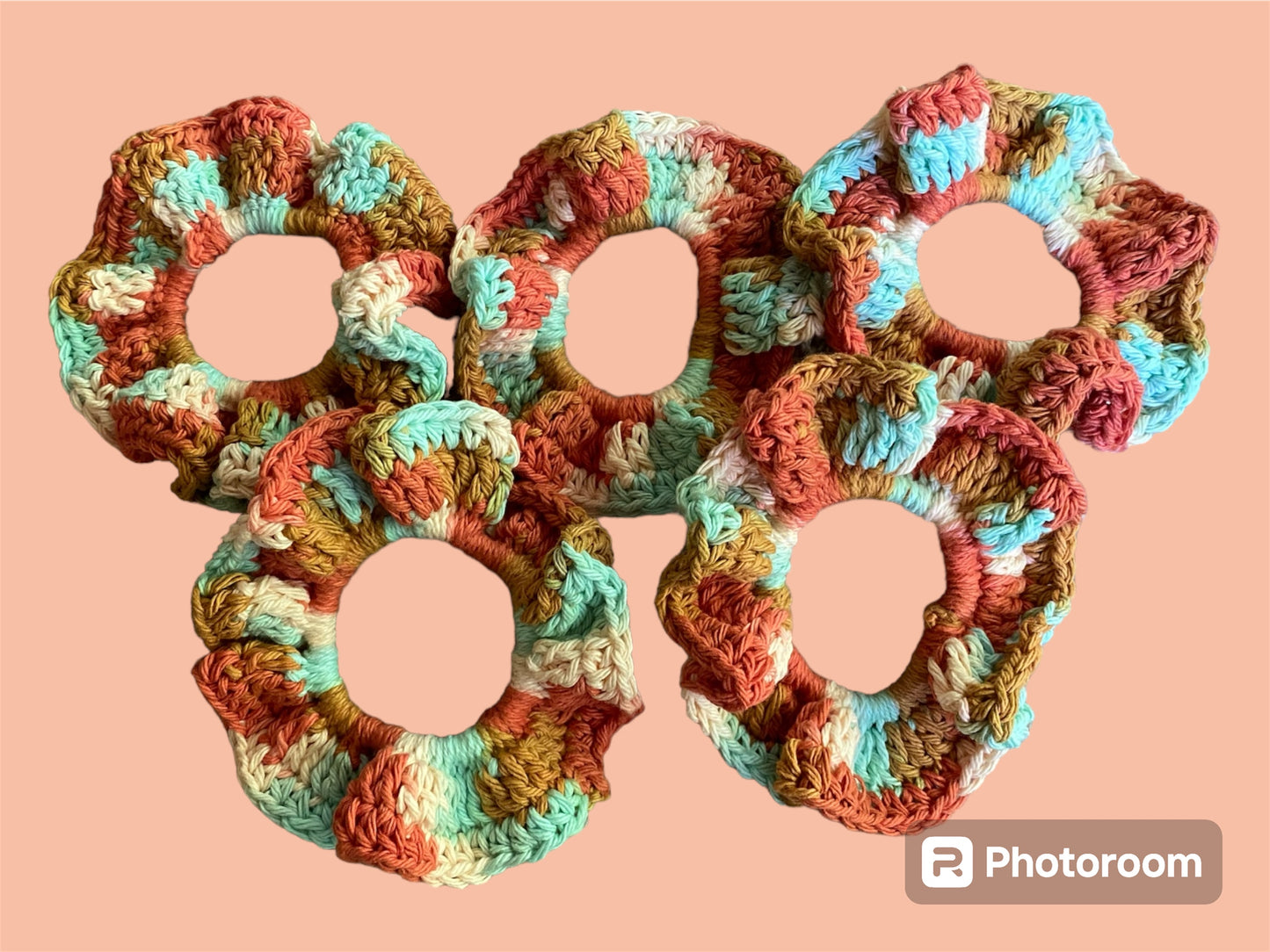 Cotton Crochet Scrunchies | Sunrise Ombre | 2 pack