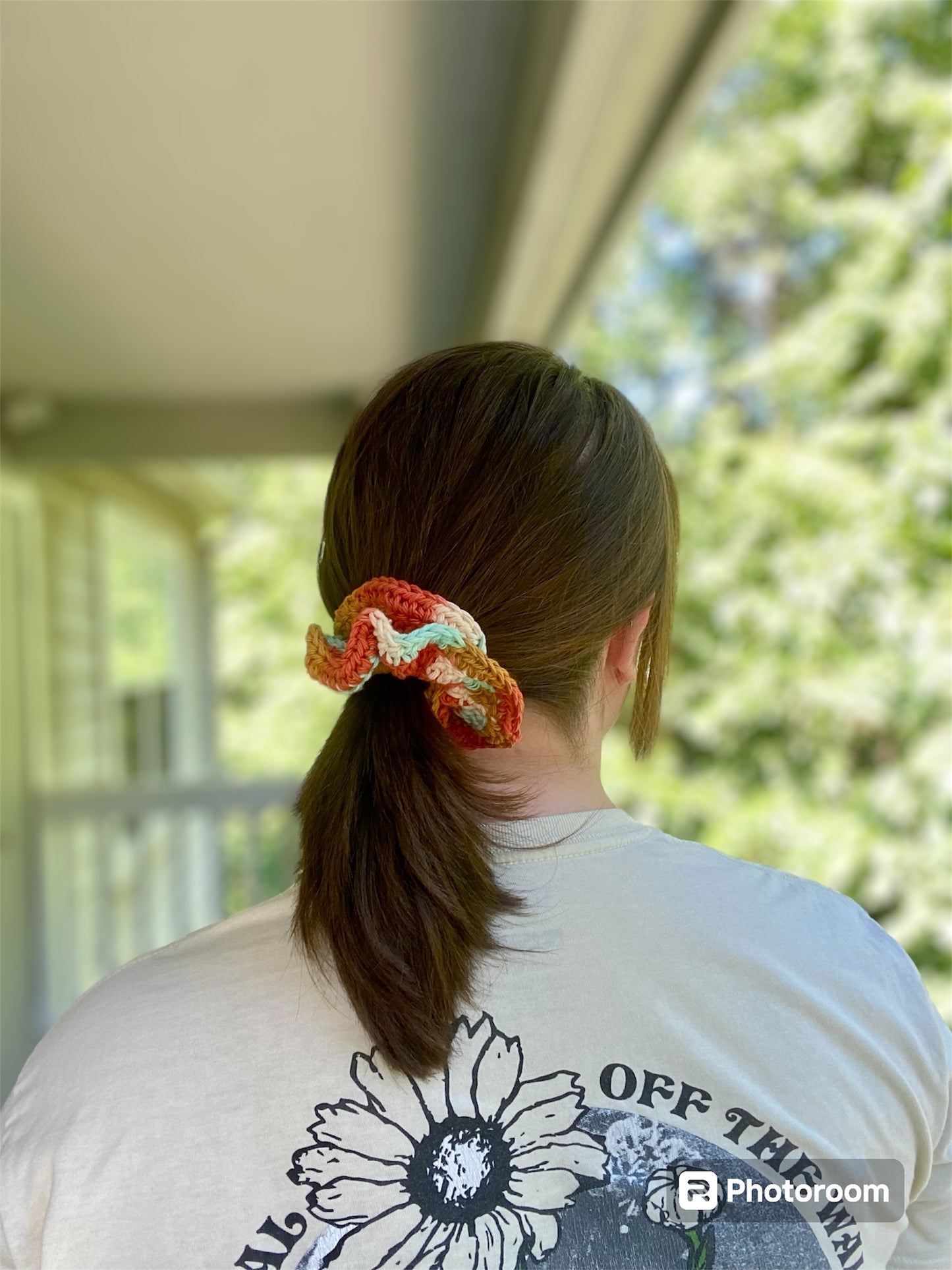 Cotton Crochet Scrunchies | Sunrise Ombre | 2 pack