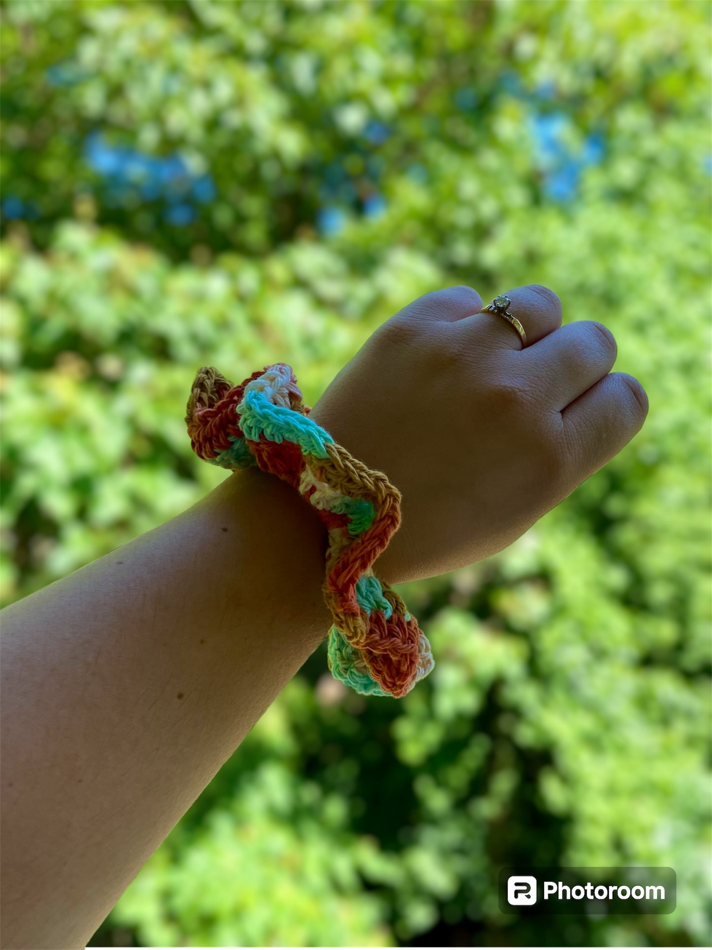 Cotton Crochet Scrunchies | Sunrise Ombre | 2 pack