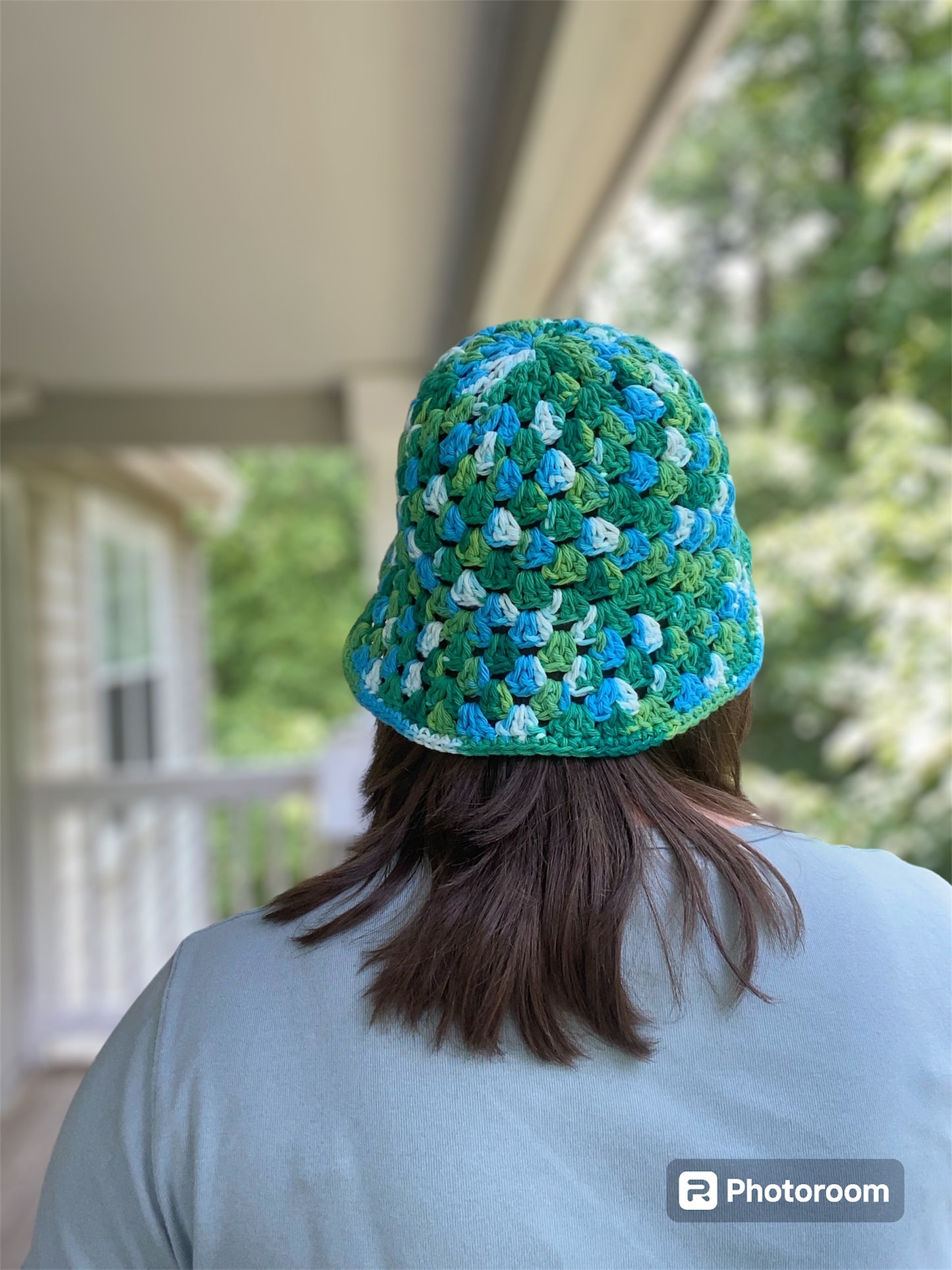 Granny Stitch Bucket Hat | Seaweed