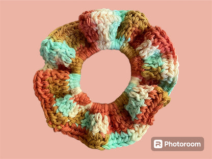 Cotton Crochet Scrunchies | Sunrise Ombre | 2 pack