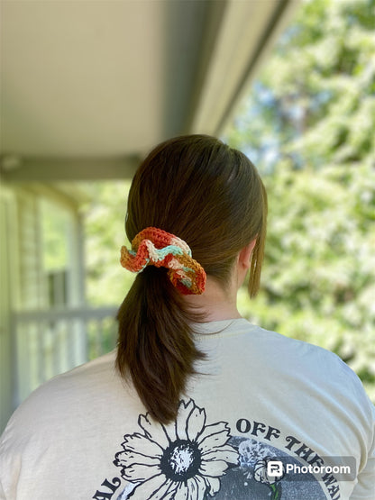 Cotton Crochet Scrunchies | Sunrise Ombre | 2 pack