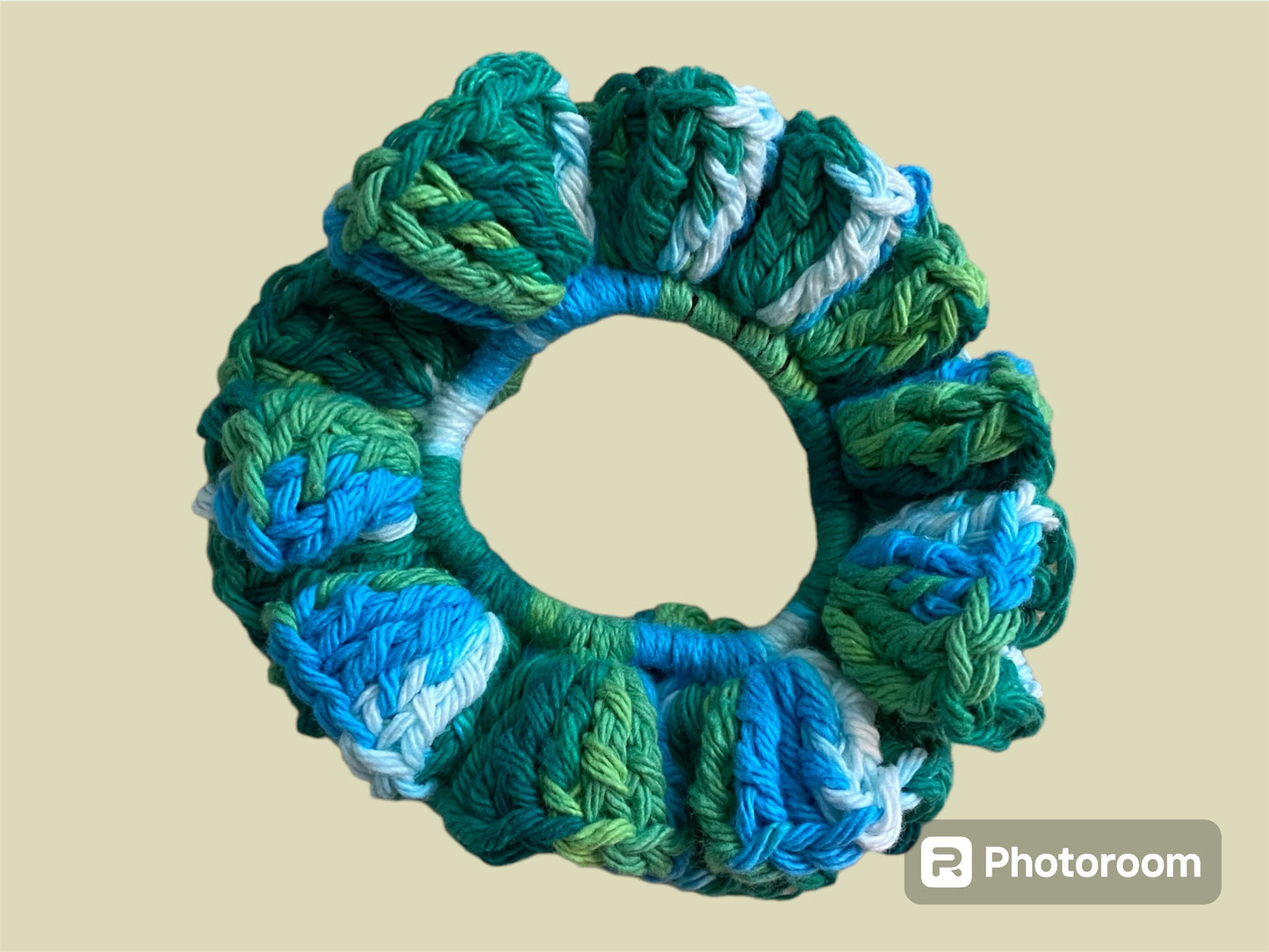 Cotton Crochet Scrunchies | Seaweed | 2 Pack
