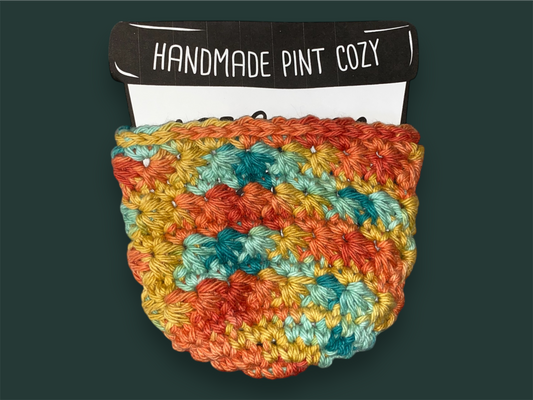 Star-stitch ice cream pint cozy | Coral reef